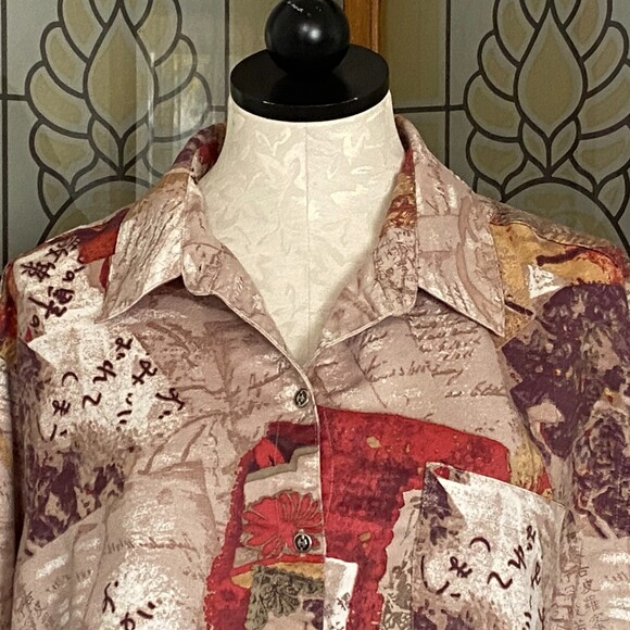 Chico's Suede Feel Retro Button Down Boxy Lightweight Jacket Size M - Picture 4 of 8